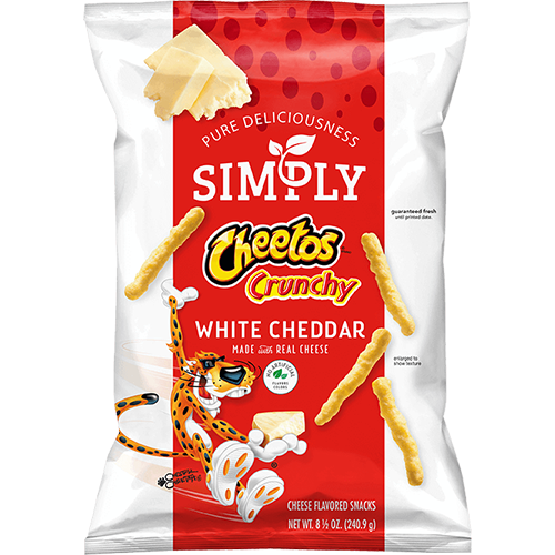 CHEETOS Simply Crunchy White Cheddar Cheese Flavored Snacks Cheetos